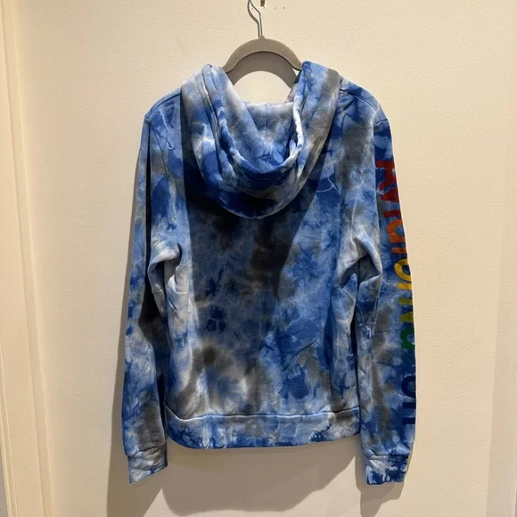 Aviator Nation Hamptons Logo Tie-Dye Full Zip Hoodie size small